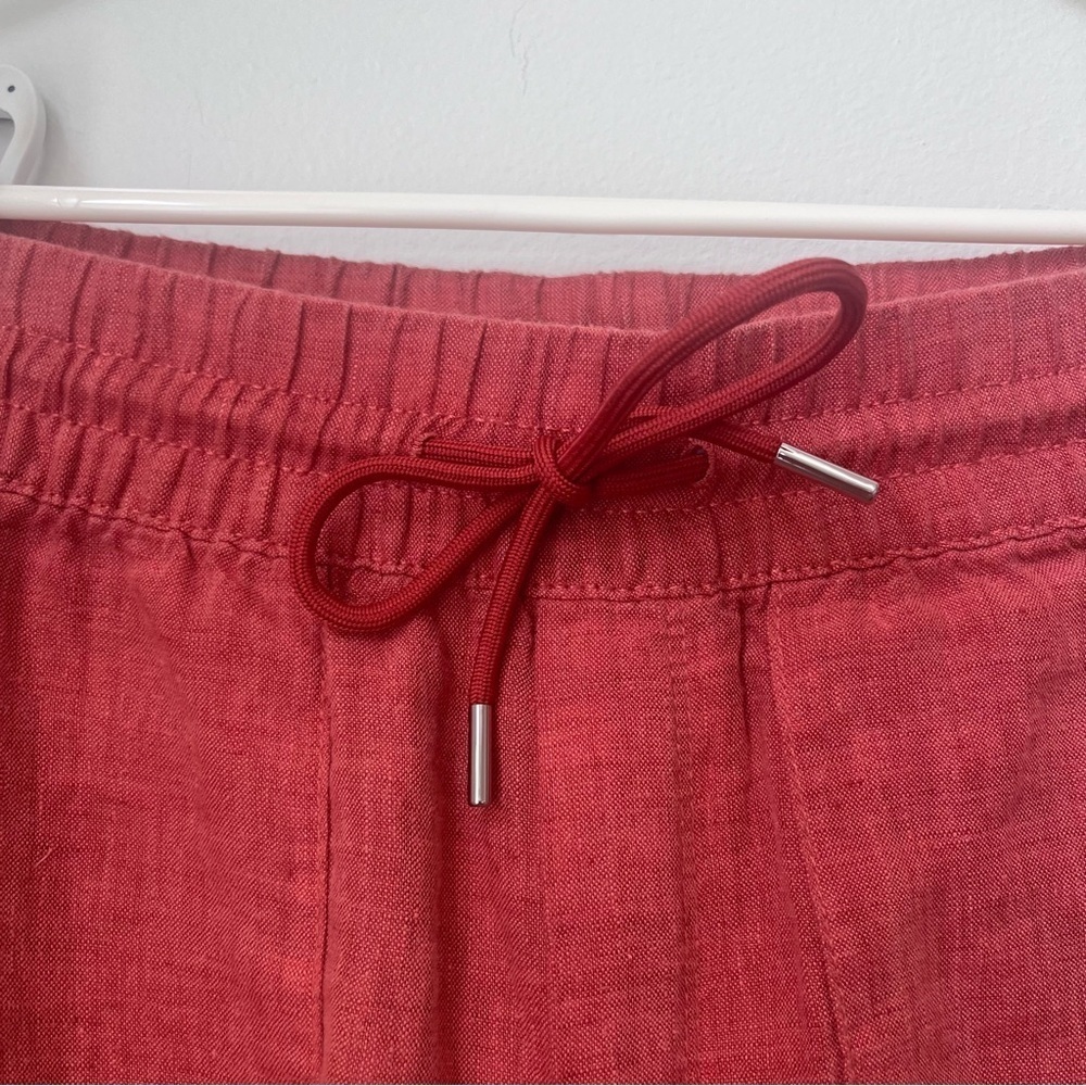 Athleta Retreat 100% linen Jogger Pant size 2 Coral Salmon Color - Picture 6 of 12